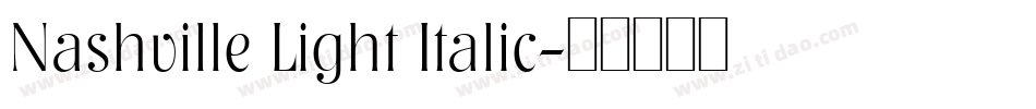 Nashville Light Italic字体转换